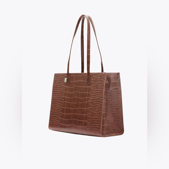 Beis Work Tote Laptop Travel Bag | Maple Croc - Picture 3 of 5